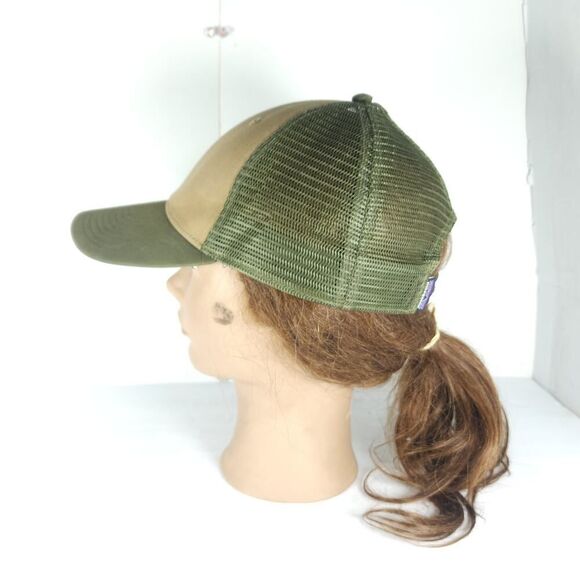 Patagonia Smallmouth Lopro Logo OS Green Adjustable Snapback Trucker Cap Hat - Picture 3 of 9